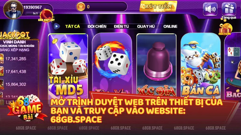 Các bước đăng nhập 68 Game Bài qua trang saints.us.com